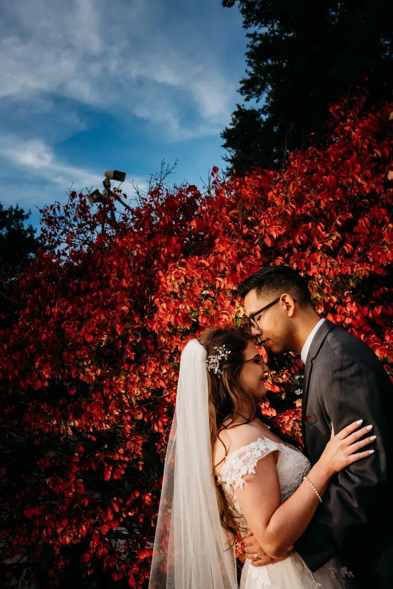 Wedding portrait with editorial styling