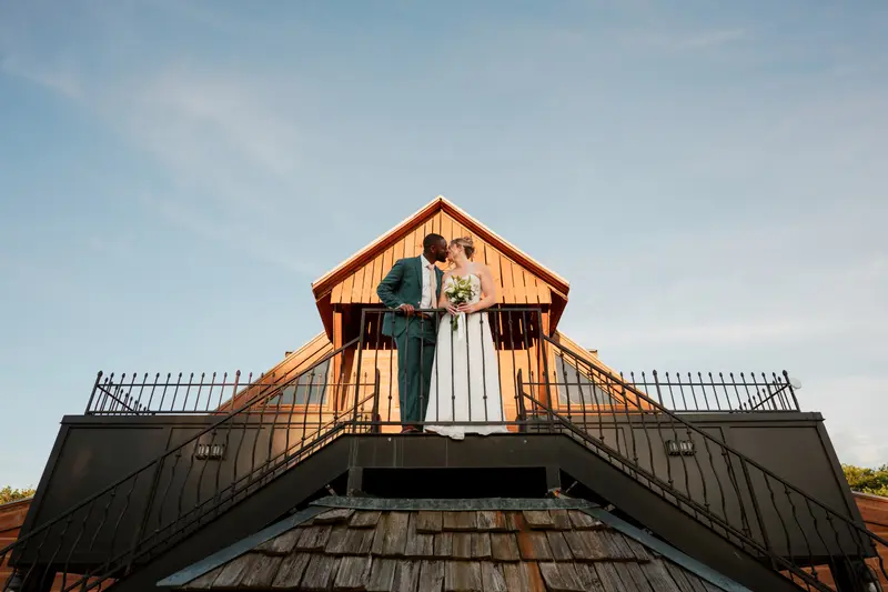 Wedding shoot with romantic outdoor light